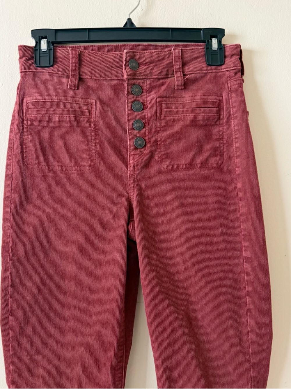 American Eagle Corduroy Pants Womens  Super High Rise Flare Retro Hippie SZ 2 - Picture 3 of 9